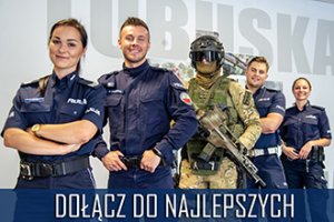 policjanci i policjantki w umundurowaniu-plakat