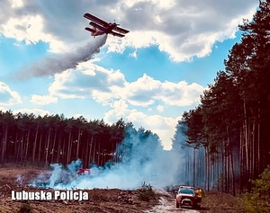samolot gasi pożar