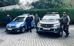 policjanci i straż leśna