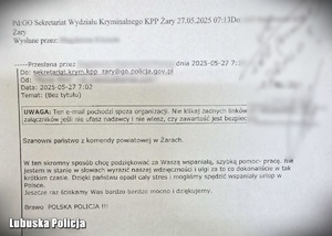 email z podziękowaniem policja